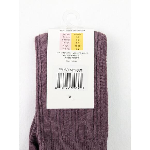 Little Stocking Dusty Plum Knee Socks 4-6 Year - Picture 3 of 3